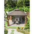 outdoor pergola pavilion 12' x 10' hardtop gazebo